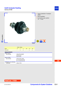 Thumbnail of document Data Sheet Earth Conductor Bushing Series 8195 EN 20276